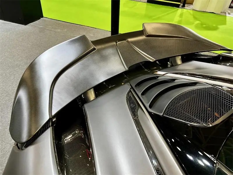 RY Style Dry Carbon Fiber Rear Wing Spoiler Front Lip Side Skirts Fenders Vents for  720s